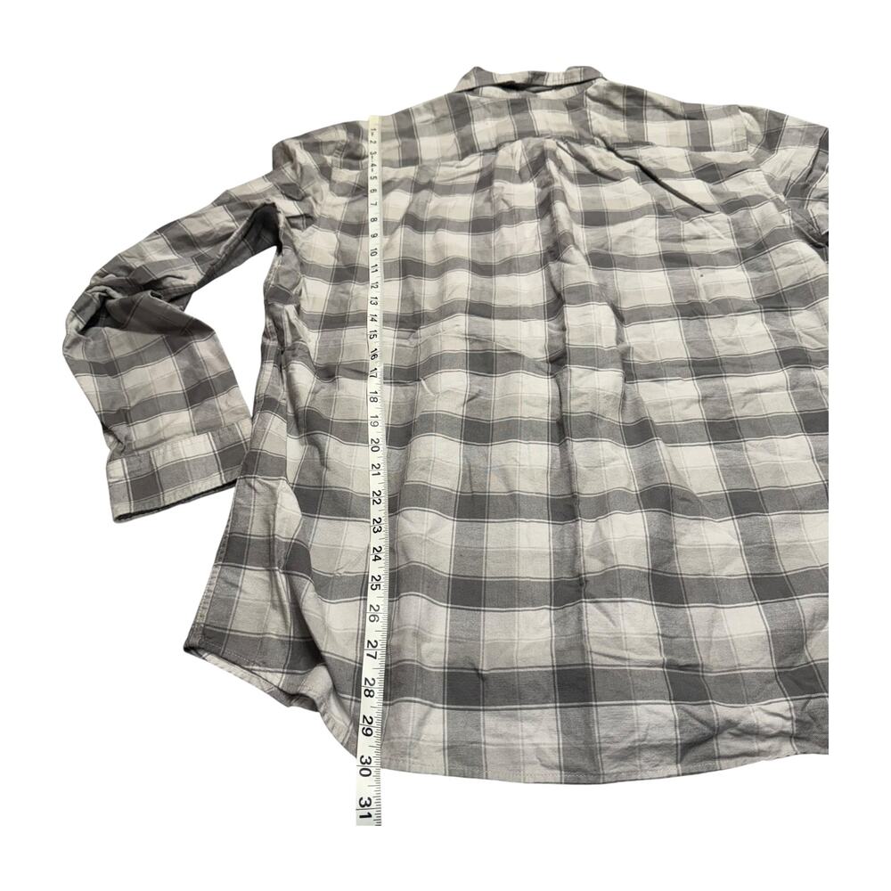 Gap Standard Mens XL Gray Plaid Button Down Long Sleeve Shirt - Picture 5 of 6